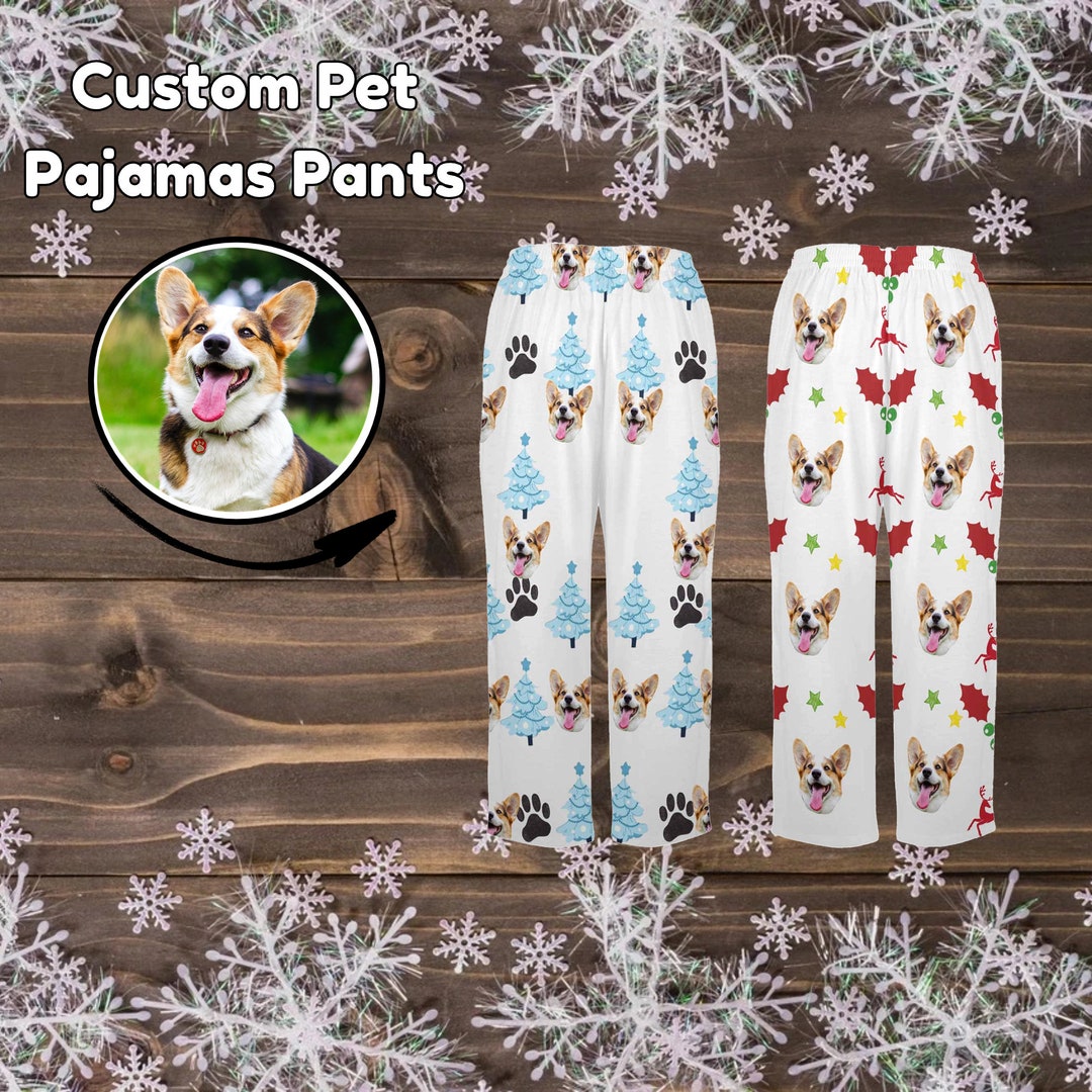 Custom Dog Pajama Pantspersonalized Pet Pajamas Pants With Etsy