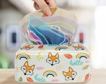 Toddler Newborn Montessori Sensory Tissue Box Toy, Pulling Scarves, Silks