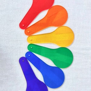 Montessori Sensory Rainbow Coloured Acrylic Boards, Colour Mixing, Learning Boards