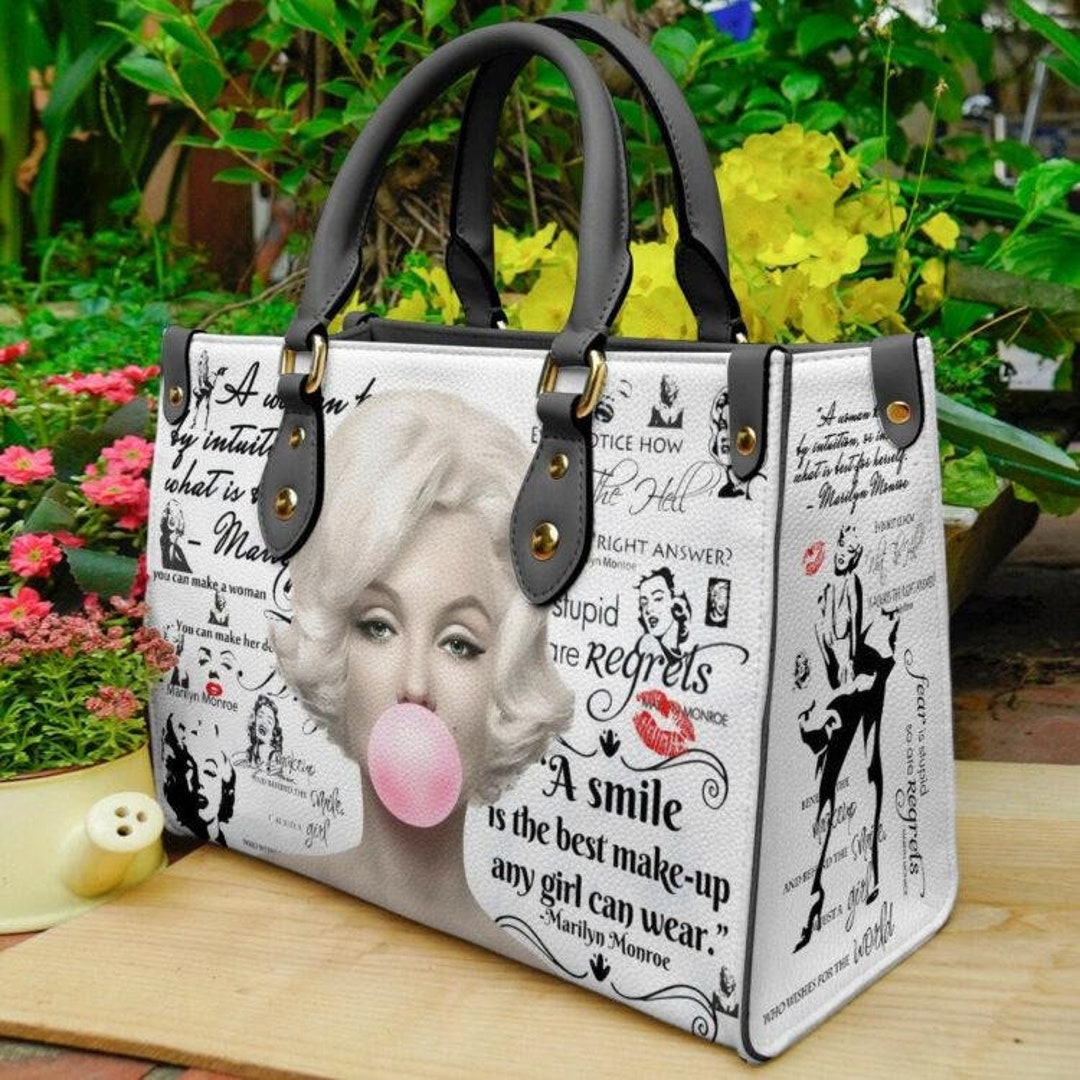 Marilyn Monroe Leather Bag Poster Cover Collection Leather Etsy