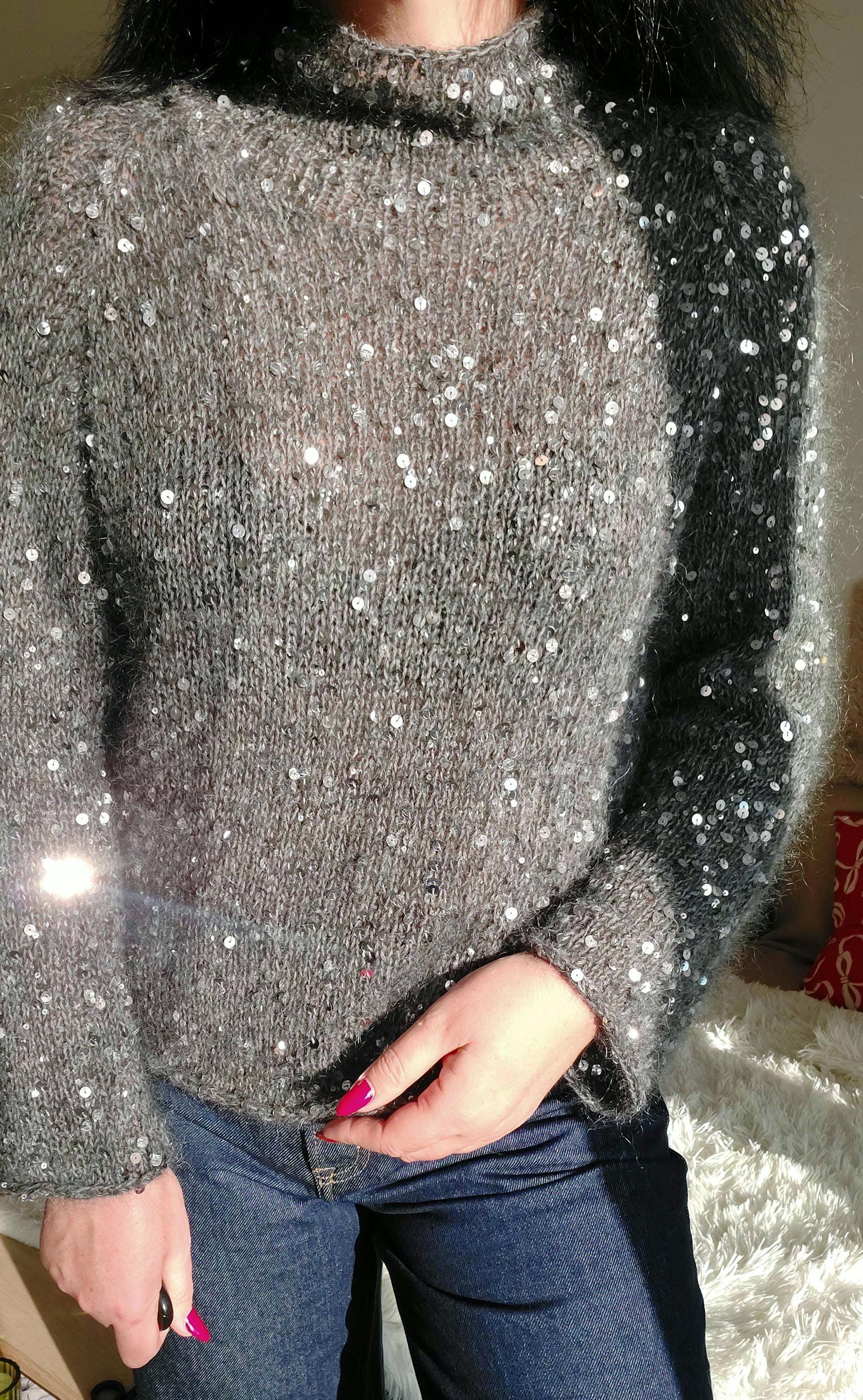 Qooth Donna S-3XL Taglia Girocollo Strass Base Lucida Camicia Temperamento Moda Maniche Corte - Foto 7