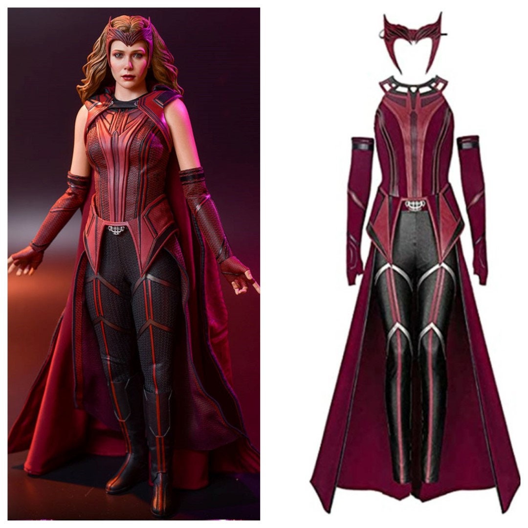 Complete Scarlet Witch Costume Set For Womenp jsmen Cosplay Etsy