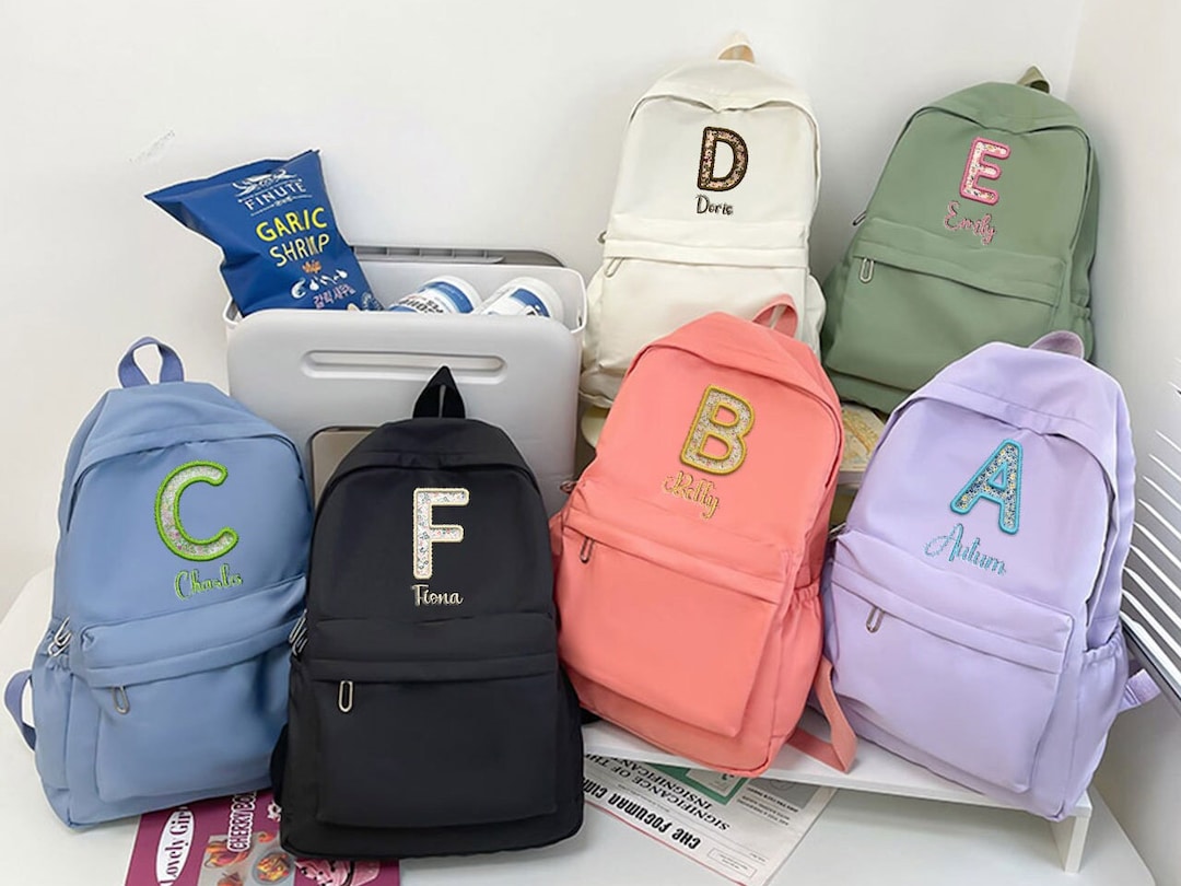 Small Backpack Names Kids Backpack With Name Personalized Embroidered Initial and - Etsy