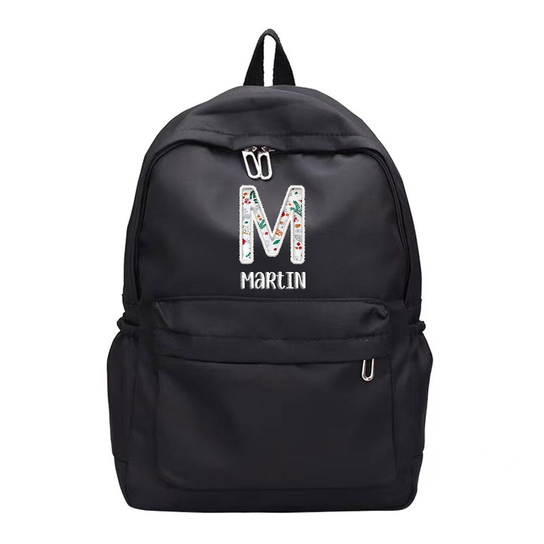 Kids Backpack With Name Personalized Embroidered Initial and Etsy