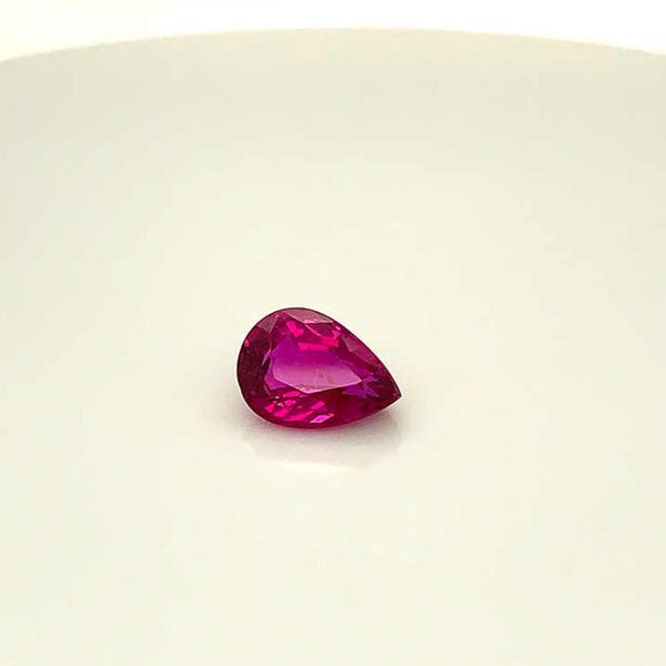 July Birthstone 5x4mm Pear Cut Fine Quality Ruby Loose Gemstone - Excellent Cut & Polish - For Jewelry Making