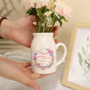 Custom If Nana Were Flower Grandmas Garden Flower Vase,Birth Month Flower Vase With Grandkids Name,Mothers Day Gift For Grandma Nana Granny image 9