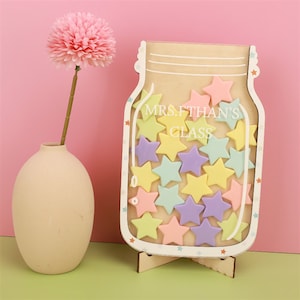 Personalized Reward Jar,Star Jar Rewards Jar,Custom Name Star Jar,Classroom Reward Jar,Star Wooden Signs,Back To School Gifts,Teacher Gift