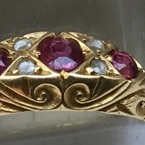 RESERVED!! Antique Ruby and Diamond Ring- Chester RESERVED