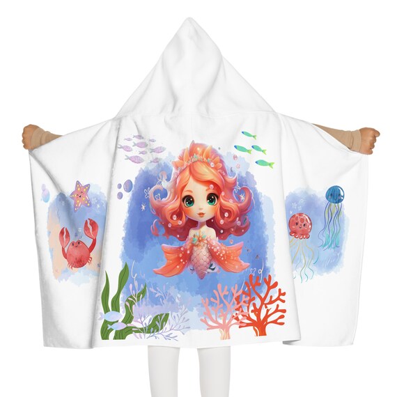 Little Mermaid Hooded Towel Etsy Ireland