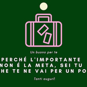 vale regalo tarjeta de felicitación viaje
