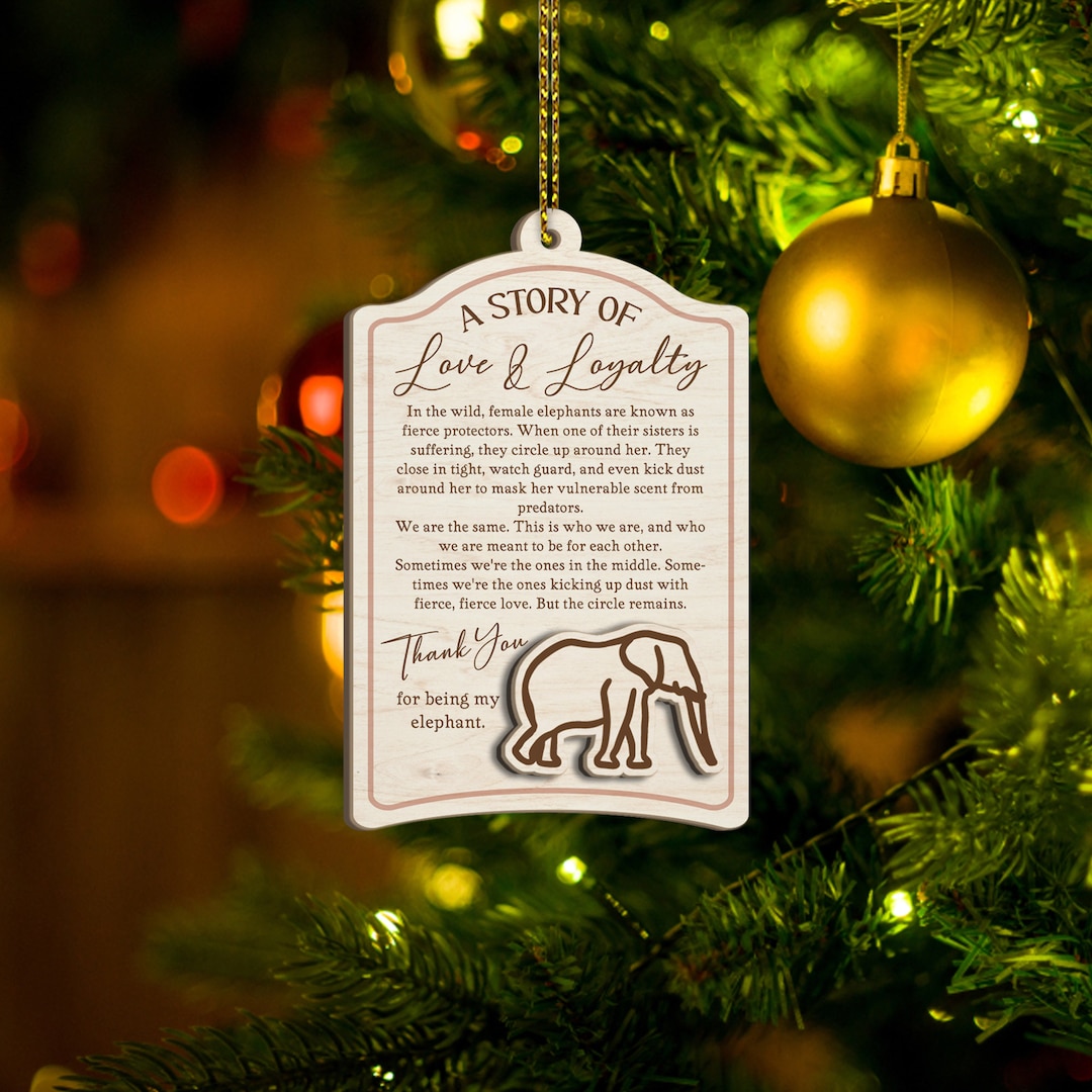 Love and Loyalty Elephant Ornament Symbolizing Sisterhood &amp; Friendship ...