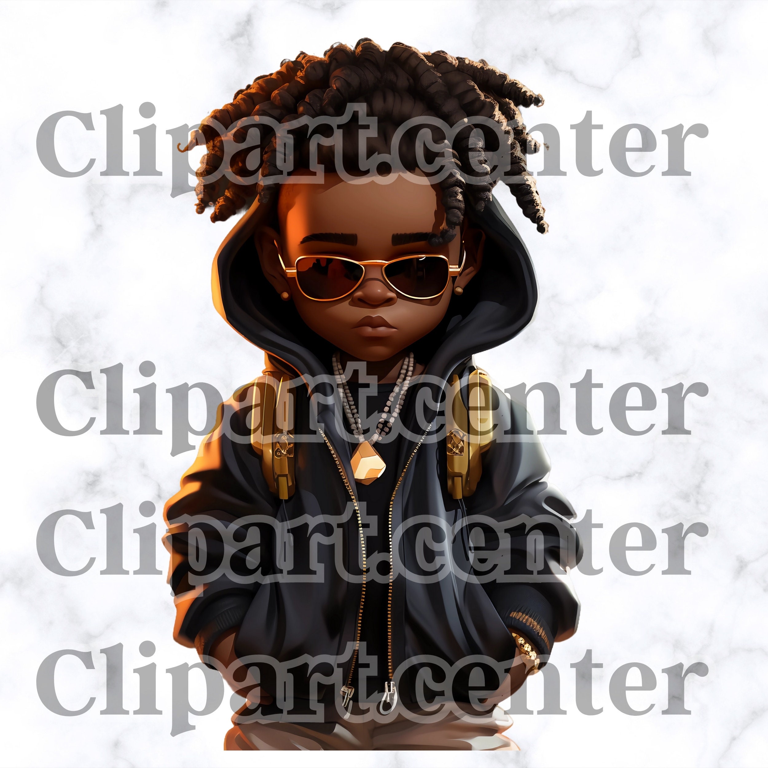 African American Boys, Clipart PNG, Instant Digital Download Urban