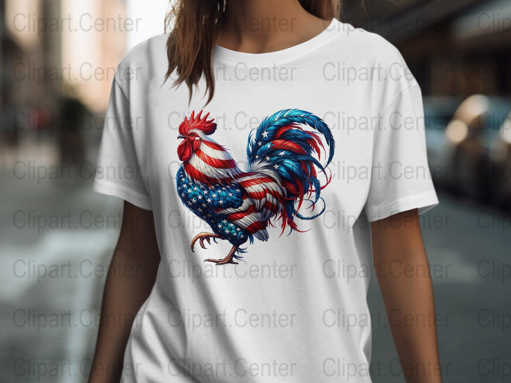 Patriotic Rooster Tee