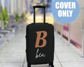 Custom Name Luggage Suitcase Cover, Luggage Protector, Custom Luggage Wrap, Fabric Luggage Cover Decor