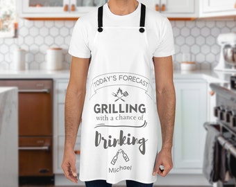 Personalised Apron | Personalised BBQ Apron | Kitchen Apron | Gift For Her/Him | Funny Chef Apron | Baking Gift | Grilling Printed Apron