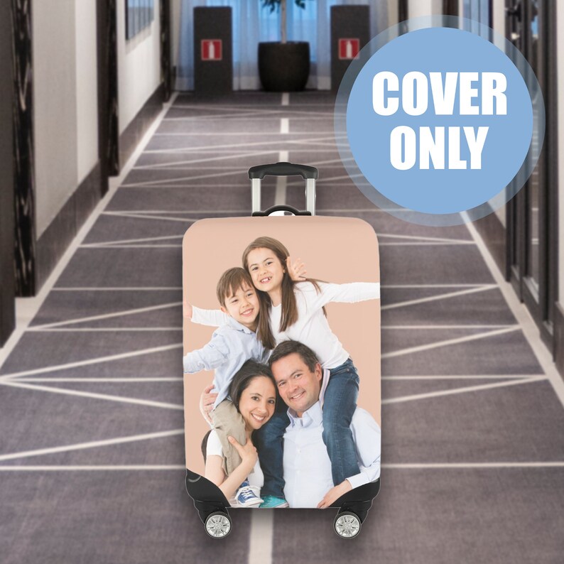 Personalized Photo Suitcase Cover, Custom Luggage Cover , Personalized