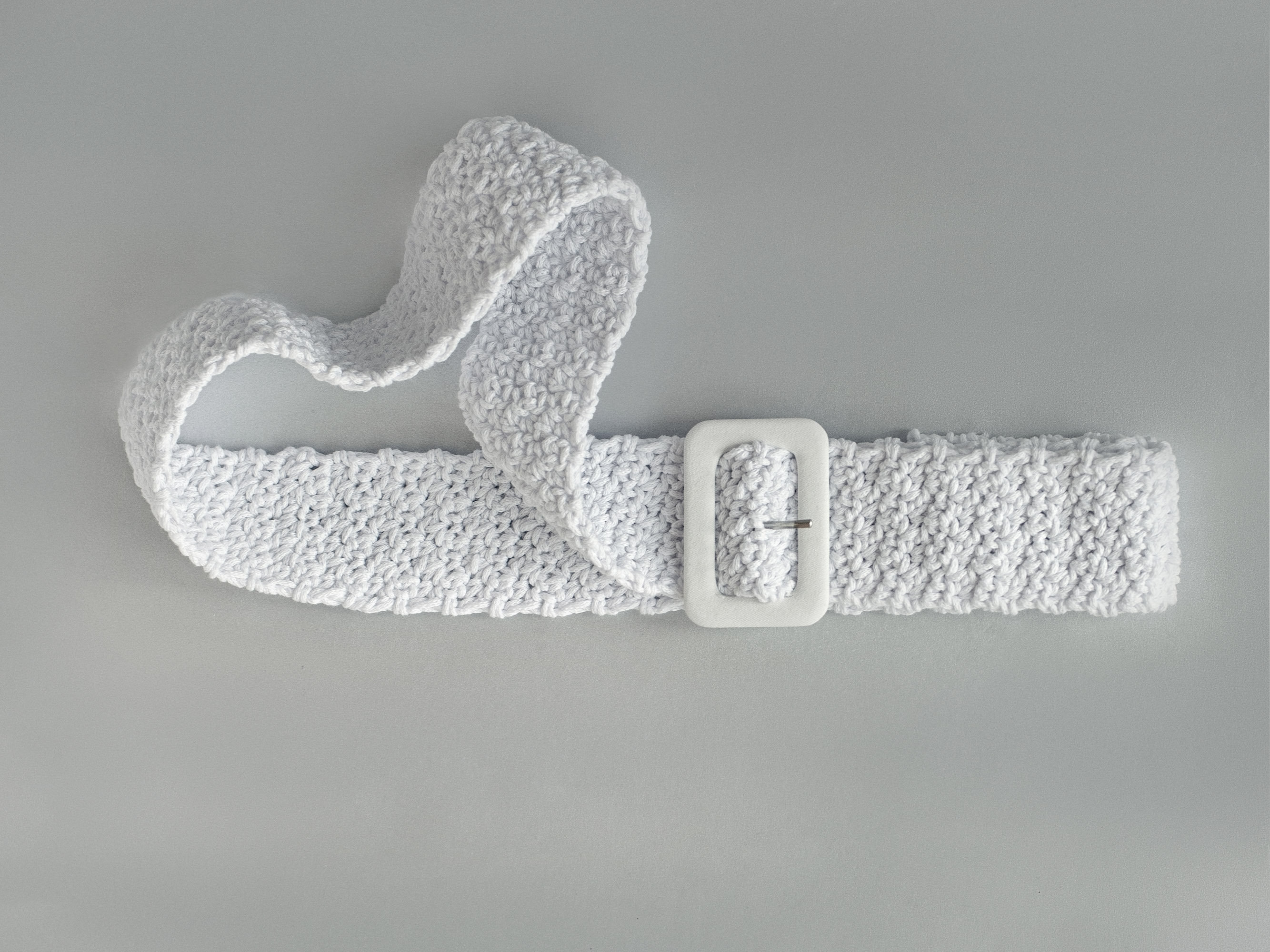 Casual to Elegant Style Cream and White Crocheted Belt with Buckle Crochet Belt - YouTube main image 4