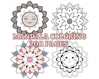 200 Mandala Malvorlagen, Malbuch für Erwachsene (PDF)