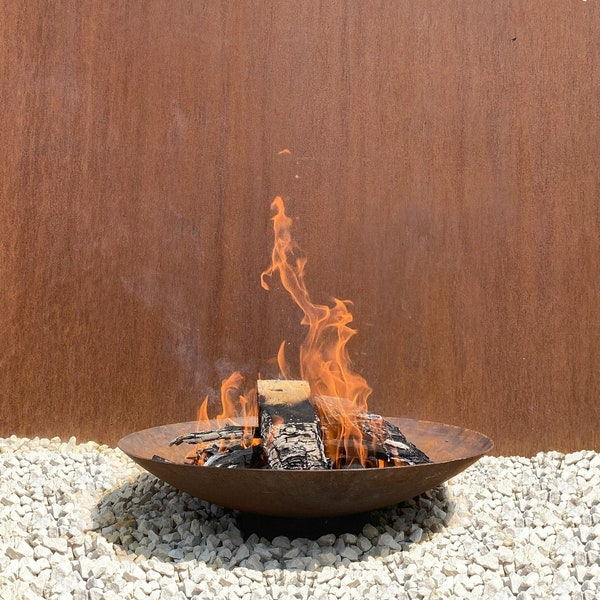 Corten Steel Fire Pit 60x14cm