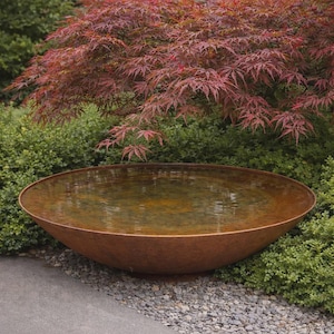 Corten Steel Water Bowl Feature. 3mm Thick