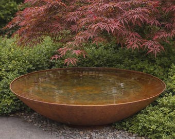 Corten Steel Water Bowl Feature. 3mm Thick