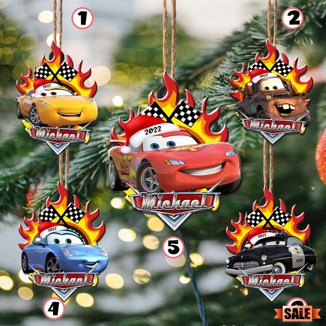 Disney Cars Ornament Personalized Disney Cars Christmas Etsy