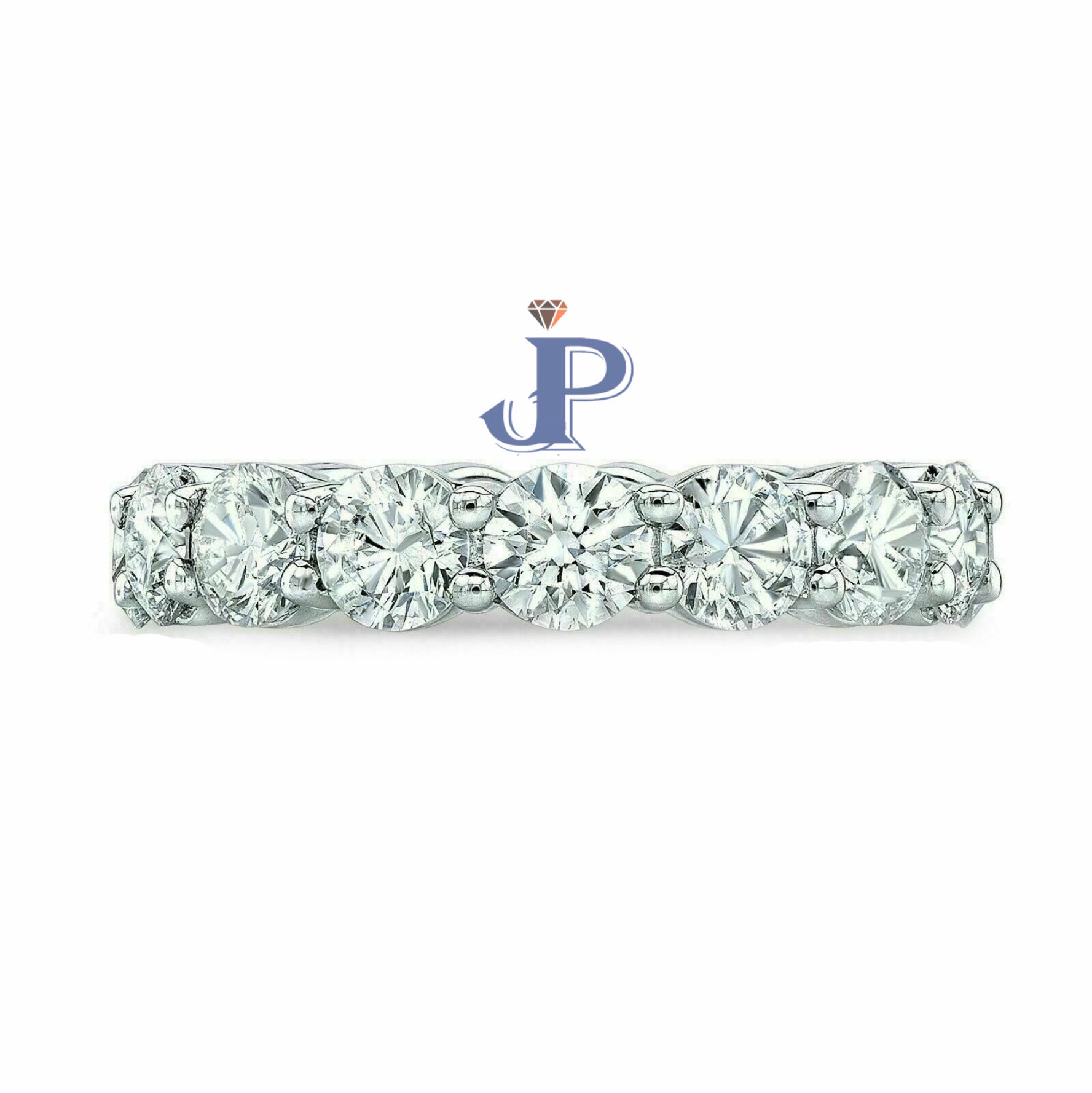 Anello Dell'eternità Con Diamanti Simulati Art Déco, Argento - Foto 7