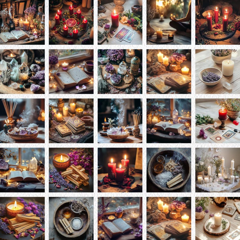 Witchy Life Tarot Reader & Spiritual Branding PNG Collection with 60 aesthetic stock photos and images. Perfect for social media, Instagram branding, scrapbooking, junk journals, tarot blog graphics, and mystical ephemera. High-quality PNGs with commercial use.