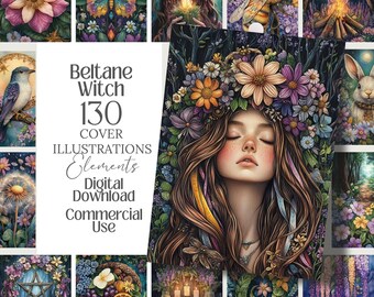 Beltane png-afbeelding Wicca omslag heks grimoire lente planner Wiel van het jaar kunst Book of Shadows Heidense sublimatie heksachtige Ephemera