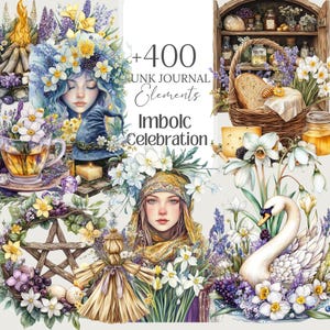 Imbolc png Celebración Clip art wiccan Bruja Grimorio Planificador de invierno Rueda del año Libro de las sombras Sublimación pagana Efímera de brujas