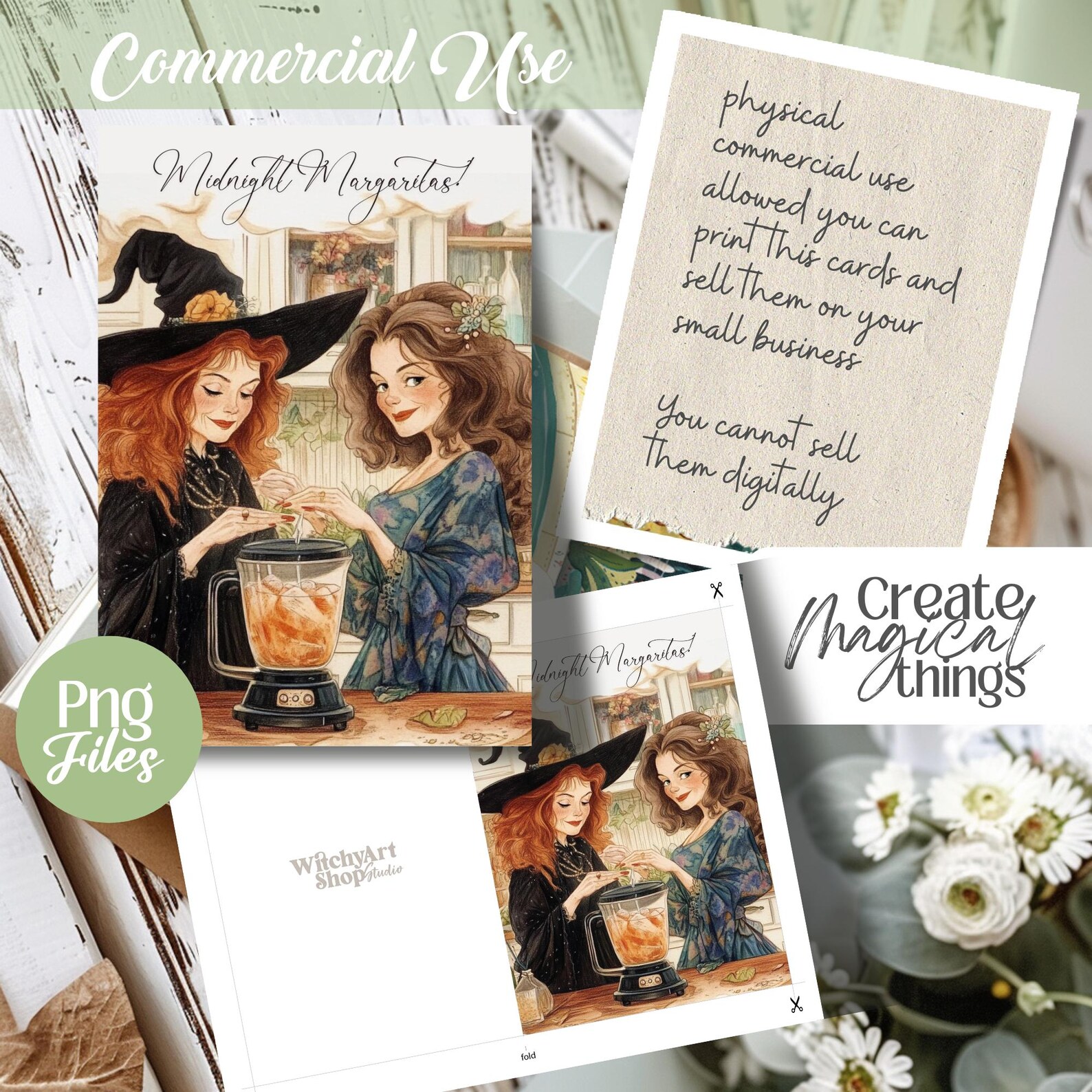 Practical Magic Invites Practical Magic Printable Card Midnight Margaritas Postcard Png Invite ...