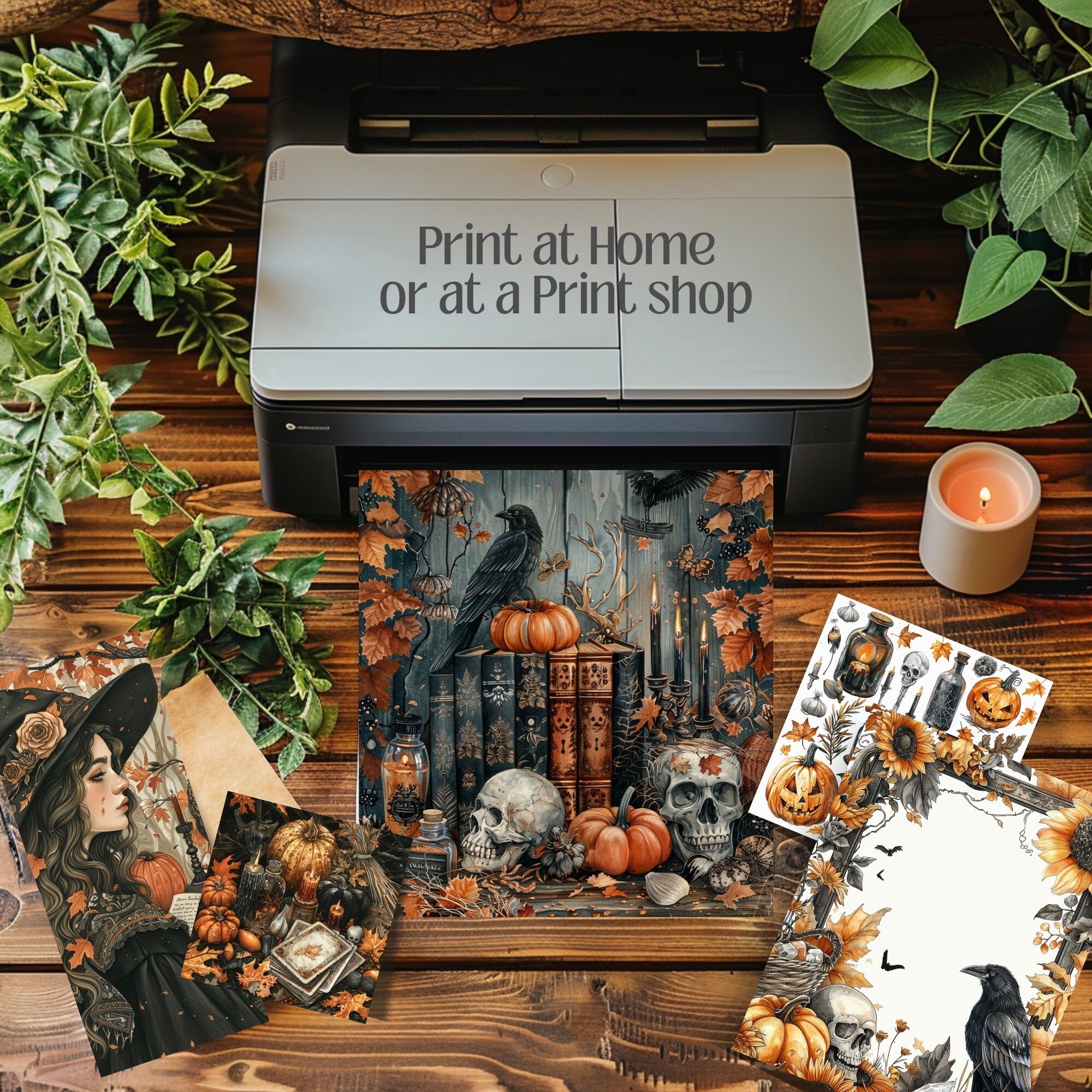 Samhain Celebration Witch Junk Journal Kit for Digital Grimoire Book of ...
