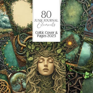 Celtic Witch Forest PNG Paper Pack: Grimoire Pages (Digital Download)