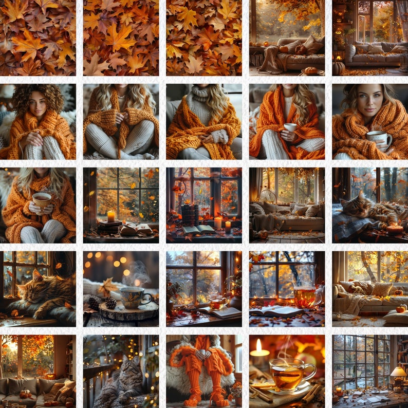 Autumn Fall Cozy Aesthetic Lifestyle Faceless Stock Photo Bundle images, social media photography, backdrop, luxe image, instagram feed