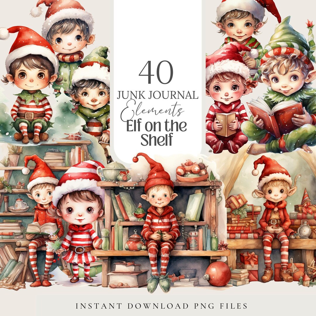 Elf on the Shelf Clipart Png Christmas Elf Xmas Card Image Elf Kids