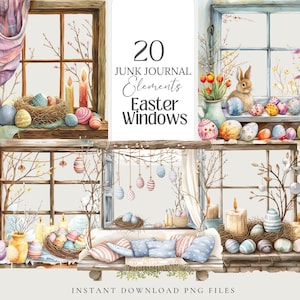Pâques aquarelle Clipart Pâques indésirable journal PNG confortable Art de pépinière de Pâques printemps Pâques graphiques scrapbooking éphémères de Pâques Pâques coupe difficile