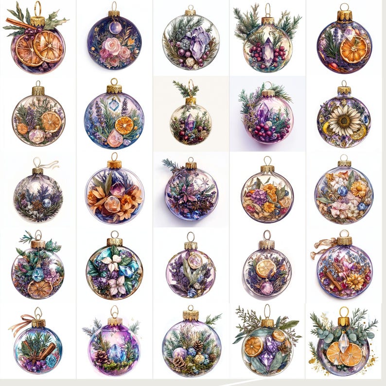 Witchy Spell Ball Ornament Potion Bottles Wiccan Pagan PNG images,  Ideal for clipart, stickers, scrapbooking, fussy cuts, illustrations, junk journals, planners, designs, grimoire, Book of Shadows