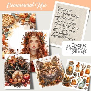 Mabon Celebration Witch Junk Journal Kit for Digital Grimoire, Book of ...