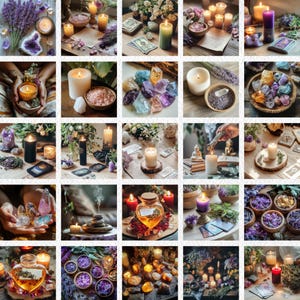 Witchy Life Tarot Reader & Spiritual Branding PNG Collection with 60 aesthetic stock photos and images. Perfect for social media, Instagram branding, scrapbooking, junk journals, tarot blog graphics, and mystical ephemera. High-quality PNGs with commercial use.