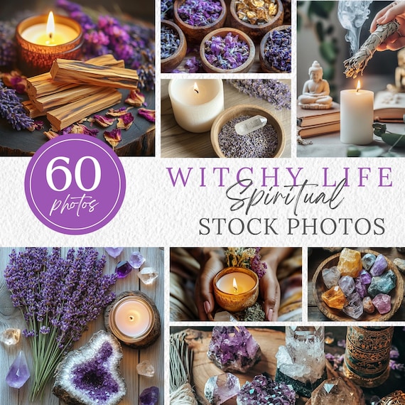 Witchy Life Stock Photo Spiritual images Spell Magic photography Incense small Crystal business Candle Witch content Tarot reader website