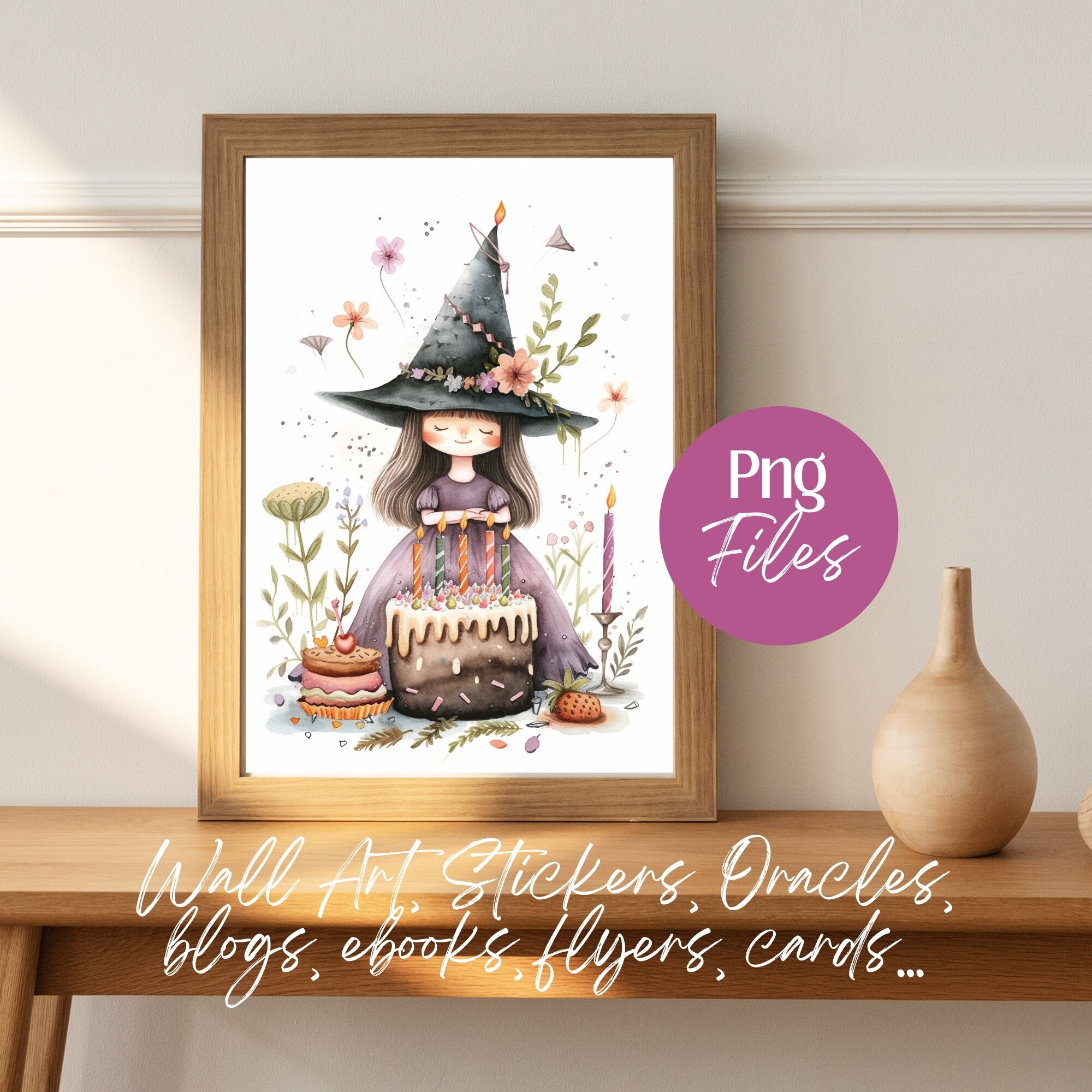 Witch Birthday Printable Card Bundle, Witchy Party Invite, Baby Witch ...