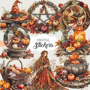Mabon Celebration Witch Junk Journal Kit for Digital Grimoire, Book of ...