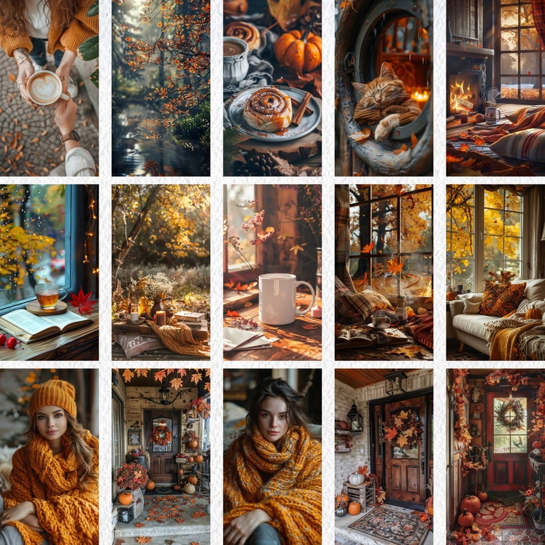 Autumn Fall Cozy Aesthetic Lifestyle Faceless Stock Photo Bundle images, social media photography, backdrop, luxe image, instagram feed