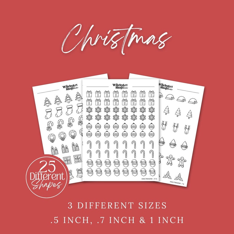 Christmas Royal Icing Transfer Sheets, Printable Cookie Transfer Sheets ...