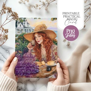 Tarjeta con cita de Frances de Magia Práctica (en formato PNG), Witchy Owens Sisters, descarga digital para grimorio, scrapbooking, arte de pared, diario, sublimación, manualidades
