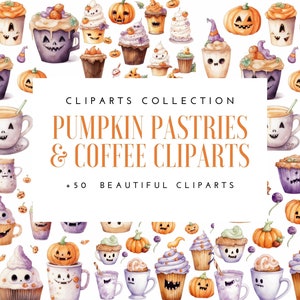 Halloween Desserts Witch Clipart Witchy Planner Stickers Wallpaper for Digital Grimoire Stickers for Book of Shadows, Witch Junk Journal Kit