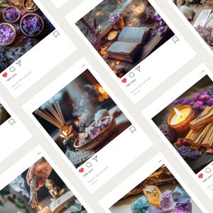 Witchy Life Tarot Reader & Spiritual Branding PNG Collection with 60 aesthetic stock photos and images. Perfect for social media, Instagram branding, scrapbooking, junk journals, tarot blog graphics, and mystical ephemera. High-quality PNGs with commercial use.
