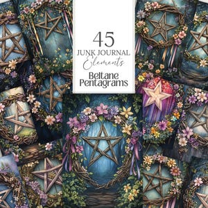 Beltane png Pentagramma Illustrazione Wicca Grimorio Strega carta da parati Ruota dell'anno arte Libro delle ombre Pagano sublimazione strega Ephemera arte