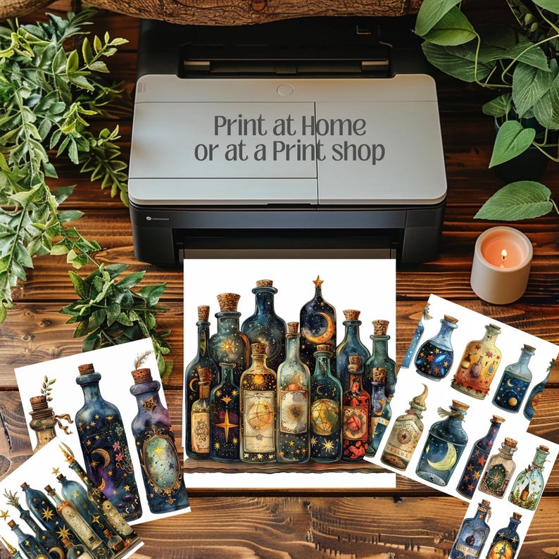 Moon celestial astrology clipart featuring vintage witchy designs. Includes 20 PNG images with transparent backgrounds, perfect for digital grimoires, junk journals, planners, and more. Commercial use allowed for crafting and creative projects