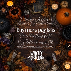 Samhain witch junk journal Witchy grimoire Wicca Clip art png pagan Ephemera ruota dell'anno Halloween art Pagine spiritual Scrapbook paper immagine 16